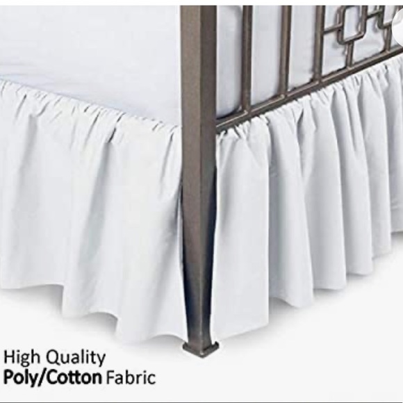 Harmony lane white Ruffle bed skirt - Picture 1 of 5
